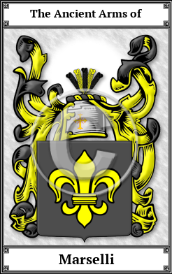 Marselli Family Crest Download (JPG)  Book Plated - 150 DPI