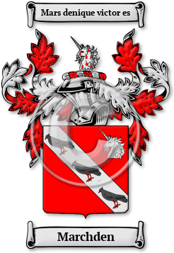 Marchden Family Crest Download (jpg) Legacy Series - 150 DPI