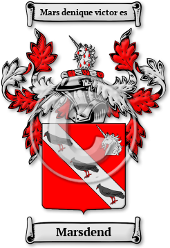 Marsdend Family Crest Download (JPG) Legacy Series - 600 DPI