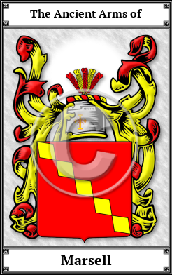 Marsell Family Crest Download (JPG) Book Plated - 600 DPI