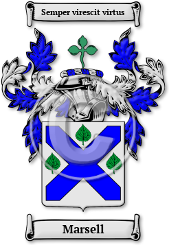 Marsell Family Crest Download (jpg) Legacy Series - 150 DPI