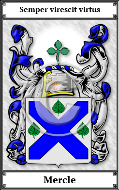 Mercle Family Crest Download (JPG)  Book Plated - 150 DPI