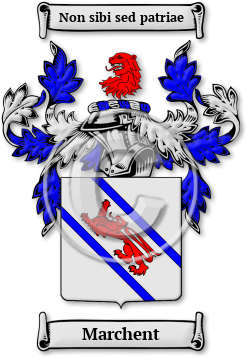 Marchent Family Crest Download (jpg) Legacy Series - 150 DPI