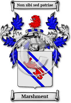 Marshment Family Crest Download (jpg) Legacy Series - 150 DPI