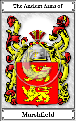 Marshfield Family Crest Download (JPG) Book Plated - 600 DPI