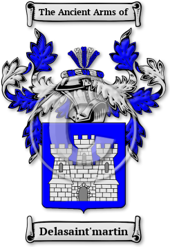 Delasaint'martin Family Crest Download (jpg) Legacy Series - 150 DPI
