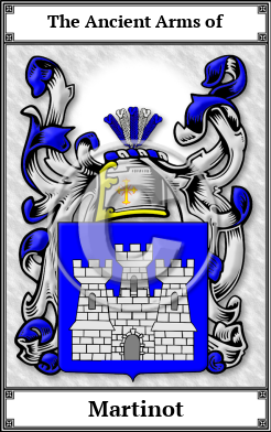 Martinot Family Crest Download (JPG)  Book Plated - 150 DPI