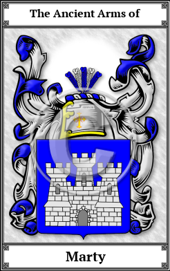 Marty Family Crest Download (JPG)  Book Plated - 150 DPI