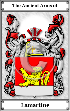 Lamartine Family Crest Download (JPG) Book Plated - 600 DPI