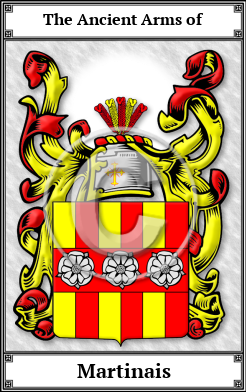 Martinais Family Crest Download (JPG)  Book Plated - 150 DPI