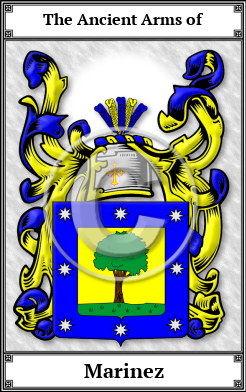 Marinez Family Crest Download (JPG)  Book Plated - 150 DPI