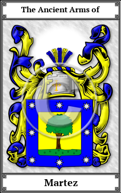 Martez Family Crest Download (JPG)  Book Plated - 150 DPI