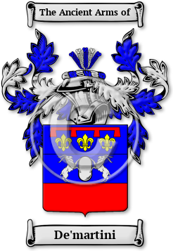 De'martini Family Crest Download (jpg) Legacy Series - 150 DPI