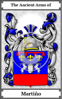 Martiño Family Crest Download (JPG)  Book Plated - 150 DPI