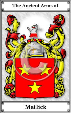 Matlick Family Crest Download (JPG) Book Plated - 600 DPI