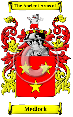 Medlock Family Crest Download (JPG) Heritage Series - 600 DPI