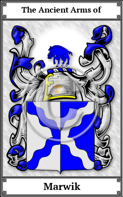 Marwik Family Crest Download (JPG)  Book Plated - 150 DPI