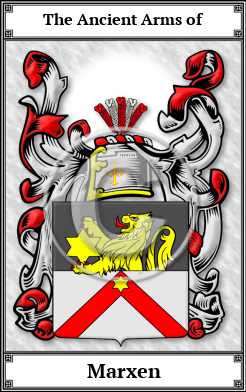 Marxen Family Crest Download (JPG)  Book Plated - 150 DPI
