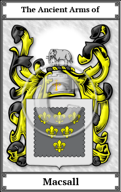Macsall Family Crest Download (JPG) Book Plated - 600 DPI