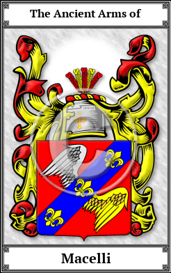 Macelli Family Crest Download (JPG)  Book Plated - 150 DPI