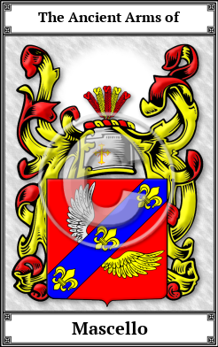 Mascello Family Crest Download (JPG)  Book Plated - 150 DPI