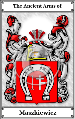 Maszkiewicz Family Crest Download (JPG)  Book Plated - 150 DPI