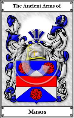 Masos Family Crest Download (JPG)  Book Plated - 150 DPI