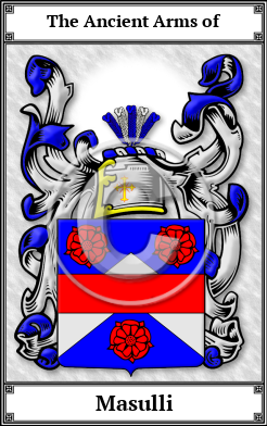 Masulli Family Crest Download (JPG) Book Plated - 600 DPI