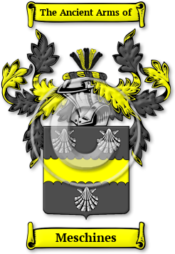 Meschines Family Crest Download (jpg) Legacy Series - 150 DPI