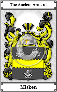 Misken Family Crest Download (JPG) Book Plated - 600 DPI