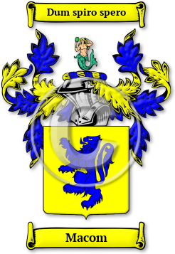 Macom Family Crest Download (jpg) Legacy Series - 150 DPI