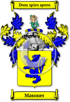 Masoner Family Crest Download (JPG) Legacy Series - 600 DPI