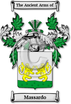 Massardo Family Crest Download (jpg) Legacy Series - 150 DPI