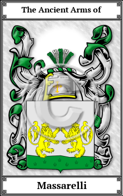 Massarelli Family Crest Download (JPG)  Book Plated - 150 DPI