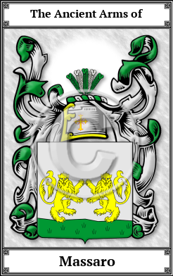 Massaro Family Crest Download (JPG) Book Plated - 600 DPI