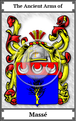 Massé Family Crest Download (JPG)  Book Plated - 150 DPI