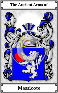 Massicote Family Crest Download (JPG)  Book Plated - 150 DPI