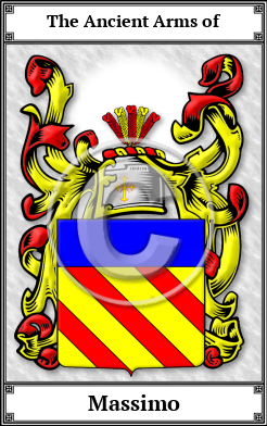 Massimo Family Crest Download (JPG) Book Plated - 300 DPI