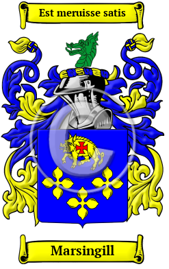 Marsingill Family Crest Download (JPG) Heritage Series - 600 DPI