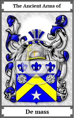 De mass Family Crest Download (JPG)  Book Plated - 150 DPI