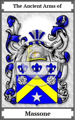 Massone Family Crest Download (JPG)  Book Plated - 150 DPI