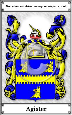 Agister Family Crest Download (JPG)  Book Plated - 150 DPI