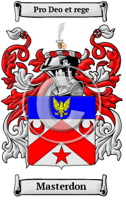 Masterdon Family Crest/Coat of Arms