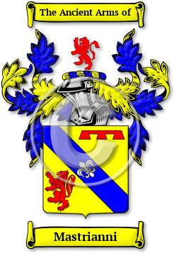Mastrianni Family Crest Download (jpg) Legacy Series - 150 DPI