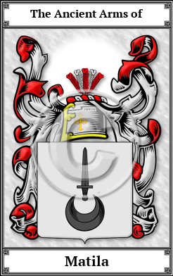 Matila Family Crest Download (JPG)  Book Plated - 150 DPI