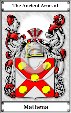 Mathena Family Crest Download (JPG)  Book Plated - 150 DPI