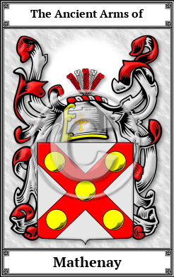 Mathenay Family Crest Download (JPG)  Book Plated - 150 DPI