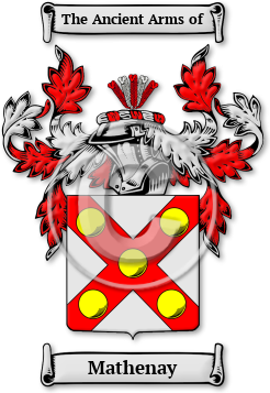 Mathenay Family Crest Download (jpg) Legacy Series - 150 DPI