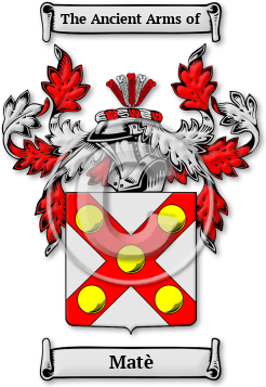 Matè Family Crest Download (JPG) Legacy Series - 600 DPI