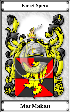 MacMakan Family Crest Download (JPG)  Book Plated - 150 DPI